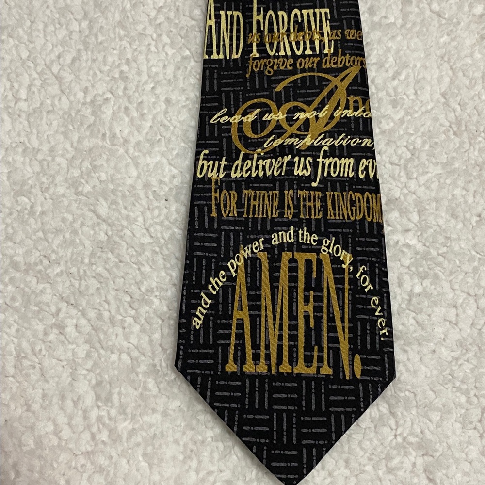 Larson Mens nexk tie the Lords Prayer 100% silk